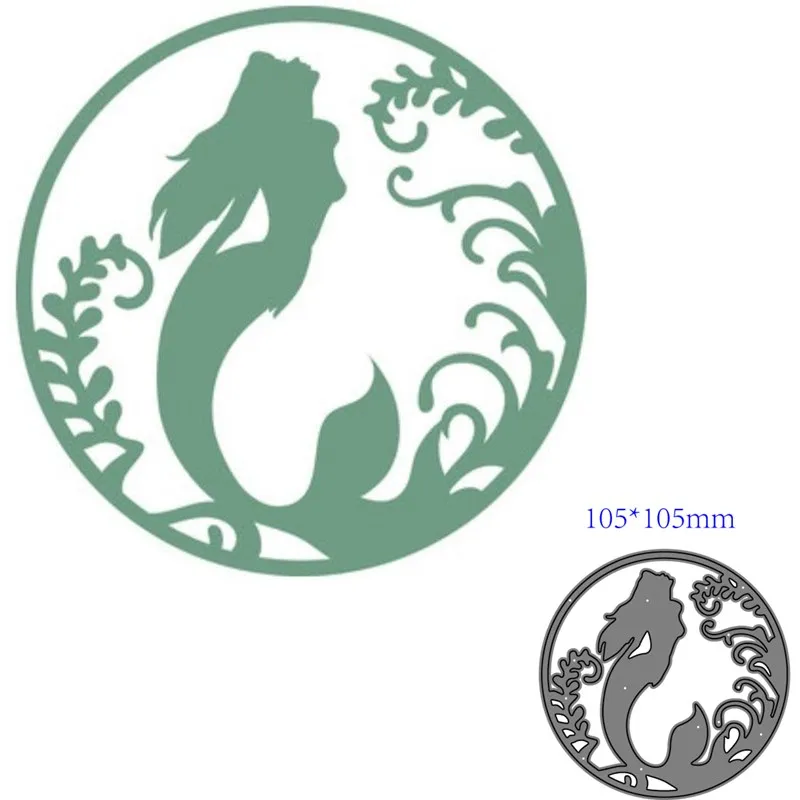 Металлические штампы для вырезания формы русалки Рождественское украшение