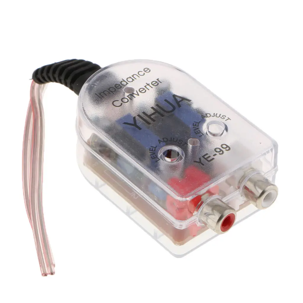 

Vehicles Auto Car High to Low Impedance Converter Adapter Speaker to RCA