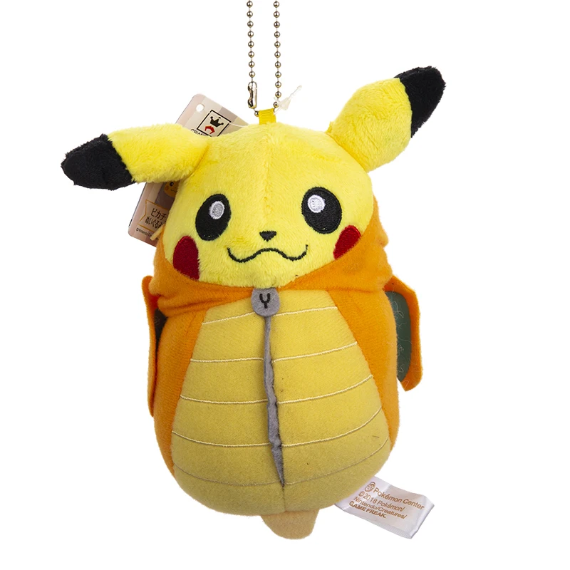 6Pcs/Lot 15cm Size Pokemon Cute Plush Bulk Buy Anime Figure Pikachu Sleeping Bags of Various Colors Christmas Gift Keychain | Игрушки и