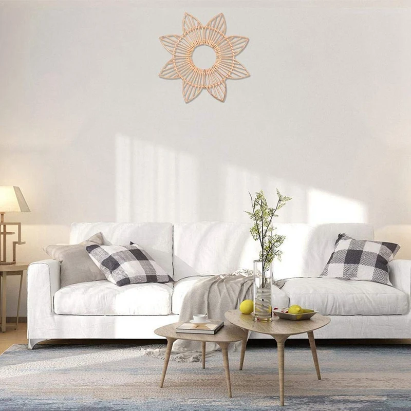 Лучшая Цветочная рама из ротанга зеркальный декор фоторамки деревянная рамка