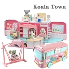 1:12, кукольный домик, искусственная кожа, миниатюрный кукольный домик сделай сам, коала, ролевая игра, автобус для пикника, портативные игрушки, подарок на день рождения для девочек