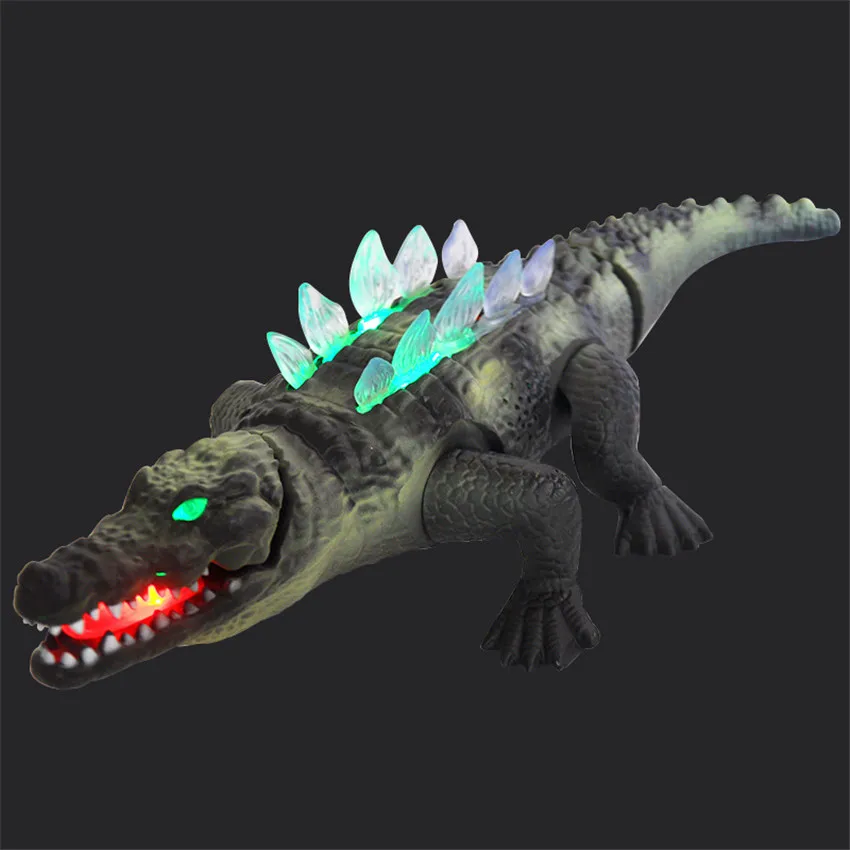 42 см моделирование электрическая игрушка крокодил со звуком и светильник