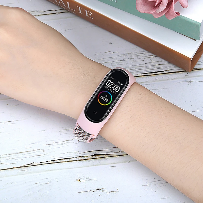 Nylon strap For Xiaomi mi band 3 4 strap Smart bracelet Soft Sport Wristbands For Mi band 4 NFC Global Smart watch women men