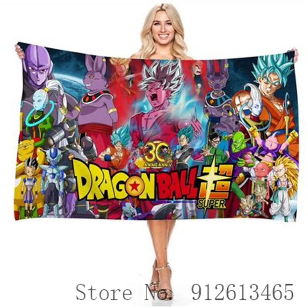 Прямоугольное пляжное полотенце с принтом DRAGON BALL3D машинная стирка Мастер Роши не