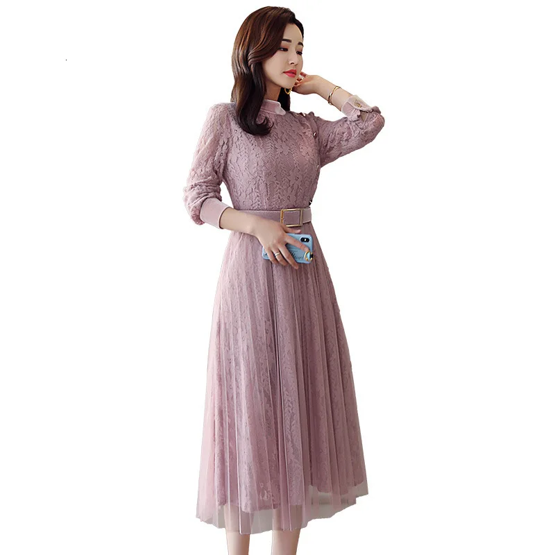 Французский темперамент кружевное платье для женщин 2019 реноважная тонкая юбка