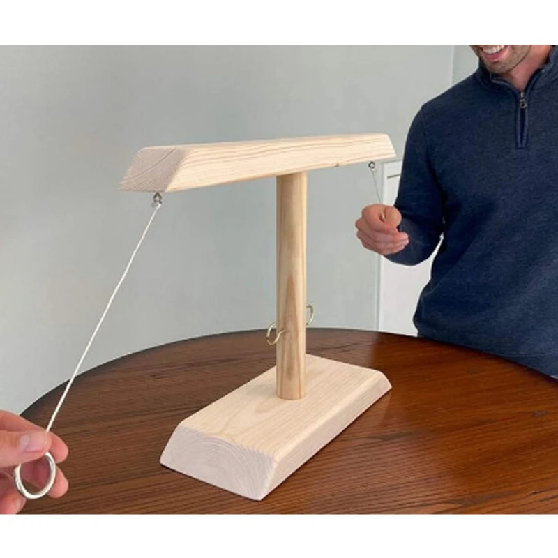 

Funny Wooden Ring Toss Hooks Fast-paced Interactive Game for Bars Home Adults Y4UD