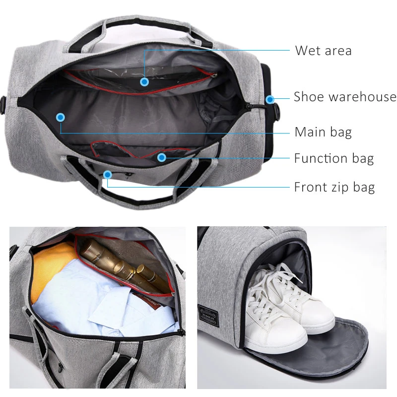 Multifunctional Gym Bag Dry Wet Separation Shoe Storage Portable Casual Travel Large Capacity Men's Women's Yoga Sports Handbags