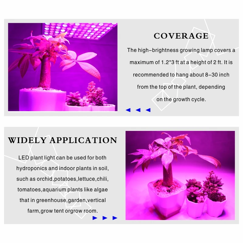 Светодиодный светильник для выращивания растений 25 Вт 45 полный спектр s AC85 265V