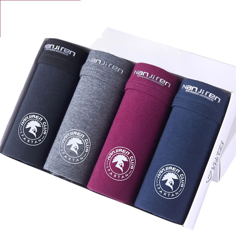 4pcs / Mens Underwear Shorts Boxer Shorts Mens Sexy Underwear High Quaity Men's Underwear Pure Cotton Breathabe Boxer Shorts