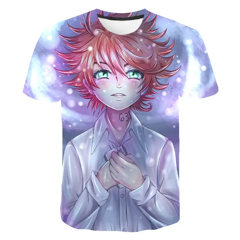 

Summer The Promise Neverland 3D Printed Cotton T Shirts Casual Men Women Children Short Sleeve Boy Girl Kids Streetwear Tops Tee