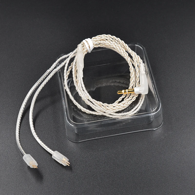 Плотным верхним ворсом KZ ZS3 ZS4 ZS5 ZS6 кабель 2pin 0 75 мм обновлен с серебряным покрытием