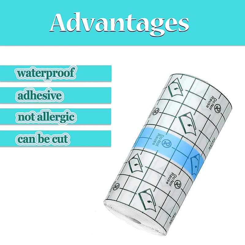 

Waterproof Pu Membrane Transdermal Adhesive Tape Waterproof Dressing Hypoallergenic Wound Dressing Fixation Tape