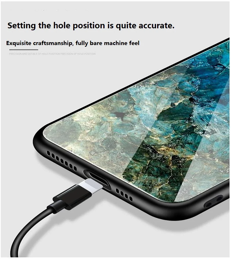Мраморный градиентный стеклянный зеркальный чехол для samsung A40 A50 A60 A70 M40 защитное закаленное стекло+ ТПУ