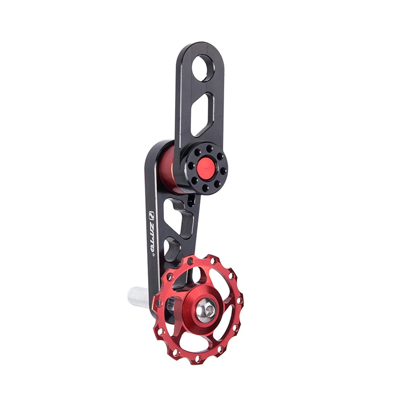 

55mm x 53mm x 40mm Aluminium Alloy Cycling Single Speed Chain Tensioner MTB Bicycle Chain Replacement Prevent Chain Falling Off