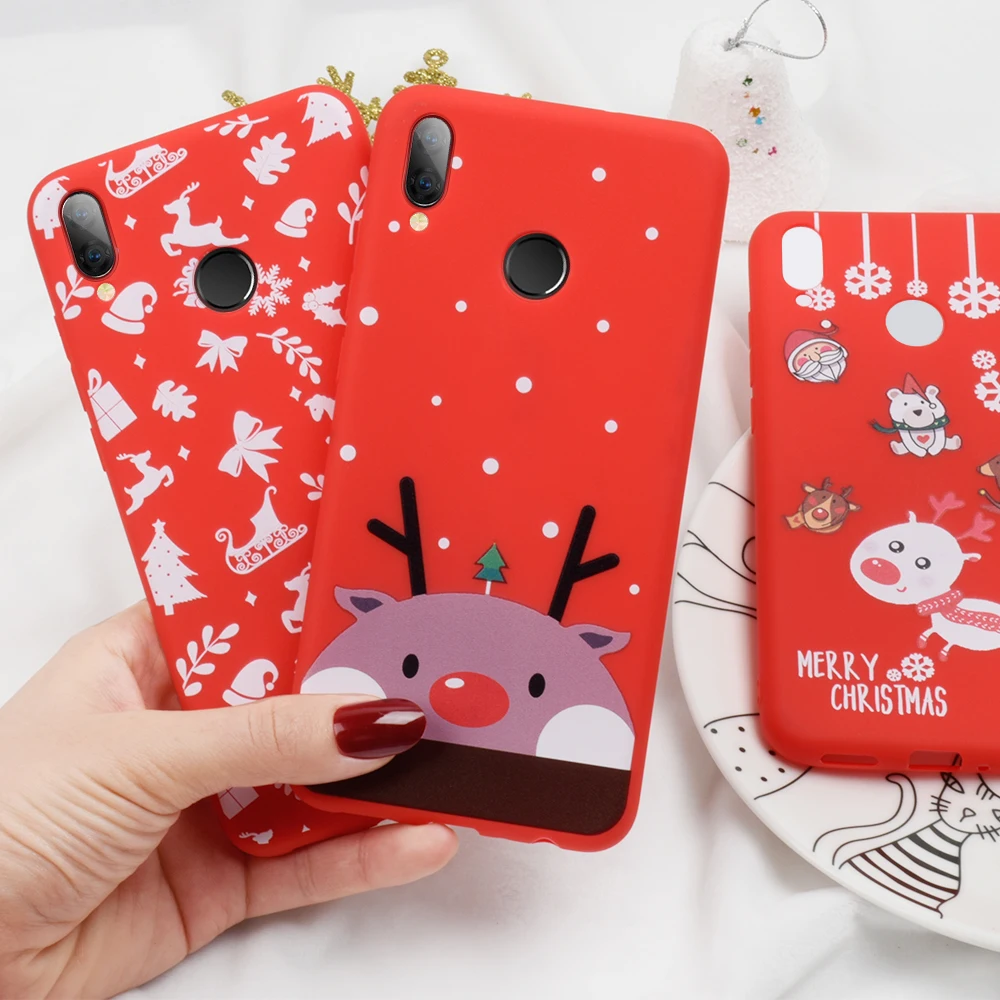 Чехол для телефона с рождественским узором Xiaomi Redmi Note 7 мультяшный Санта-красный