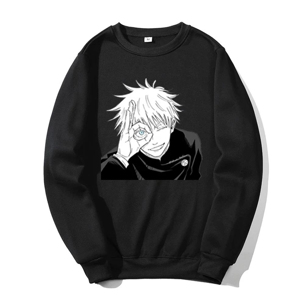 

Jujutsu Kaisen Gojo Satoru Japan Anime 2021 Autumn Winter Men Cool Hoodies Sweatshirt Casual Sportswear Mens Fitness Clothes