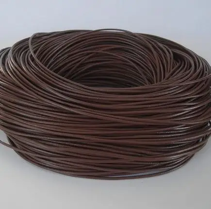 

Mixed Black Coffee brown 2mm real wax Round COW Genuine Leather Cord yry34 Bracelet Necklace Cord DIY for jewelry making