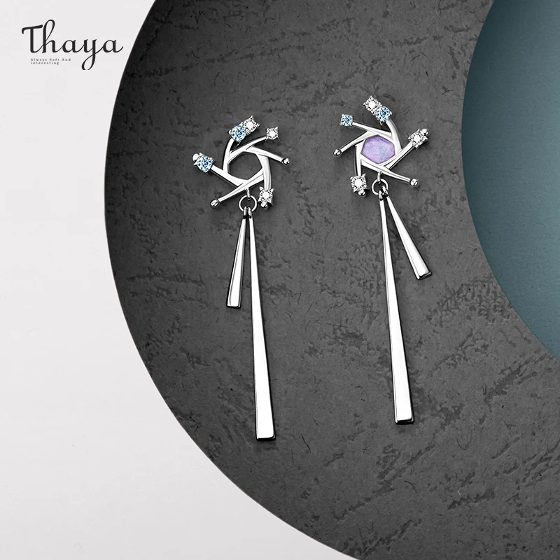 Женские серьги-гвоздики из стерлингового серебра Thaya циркония с капельным маслом