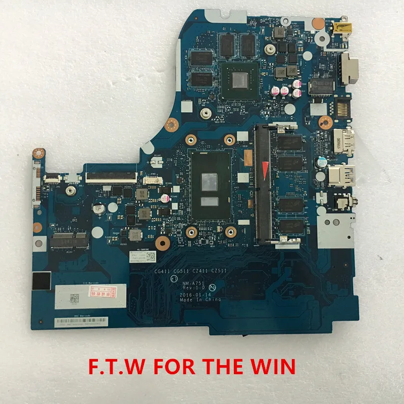 

Laptop motherboard Lenovo 310-14ISK mainboard original 4G-RAM CPU I3-6006U NM-A751 GT920MX