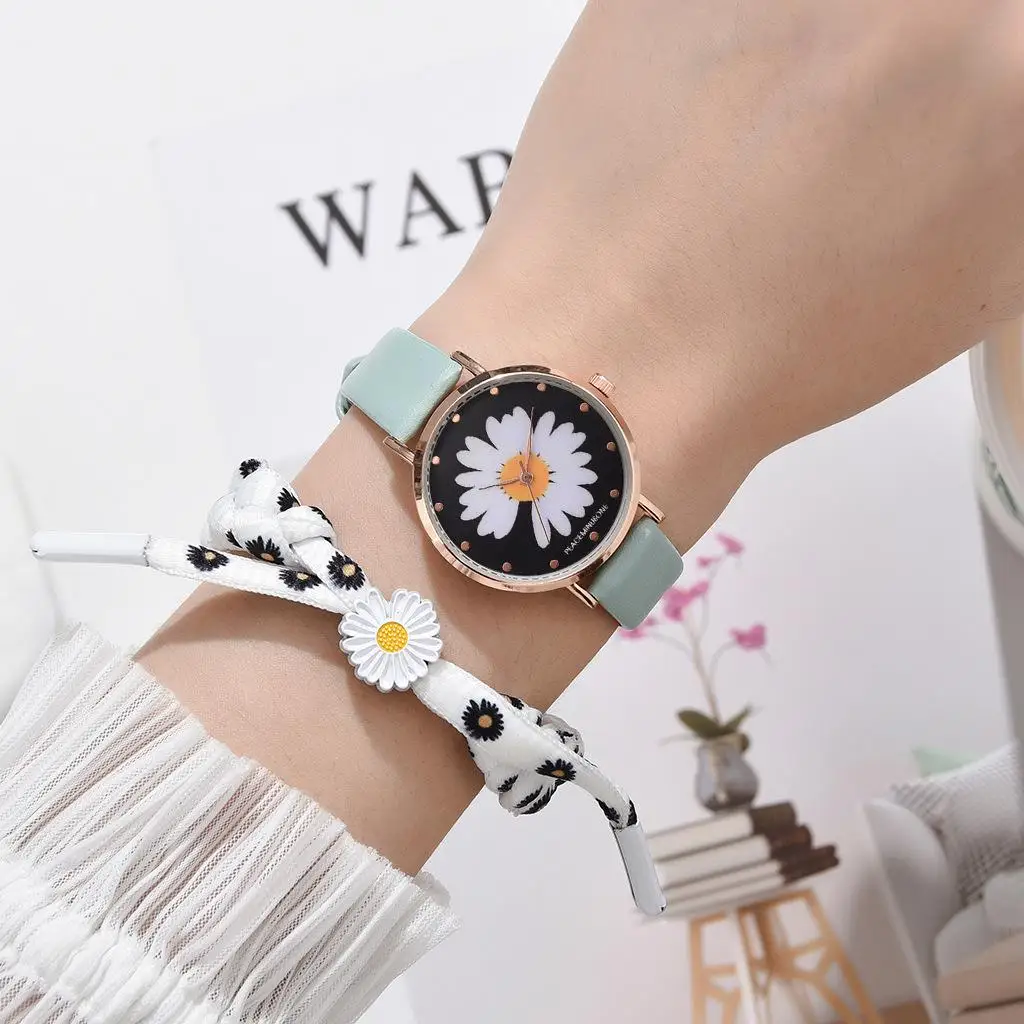 Часы женские кварцевые в винтажном стиле с кожаным ремешком|Женские наручные