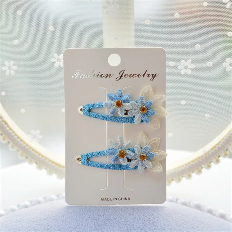 10 шт./лот детские заколки для волос девочек малышей двойные цветы шпильки заколка