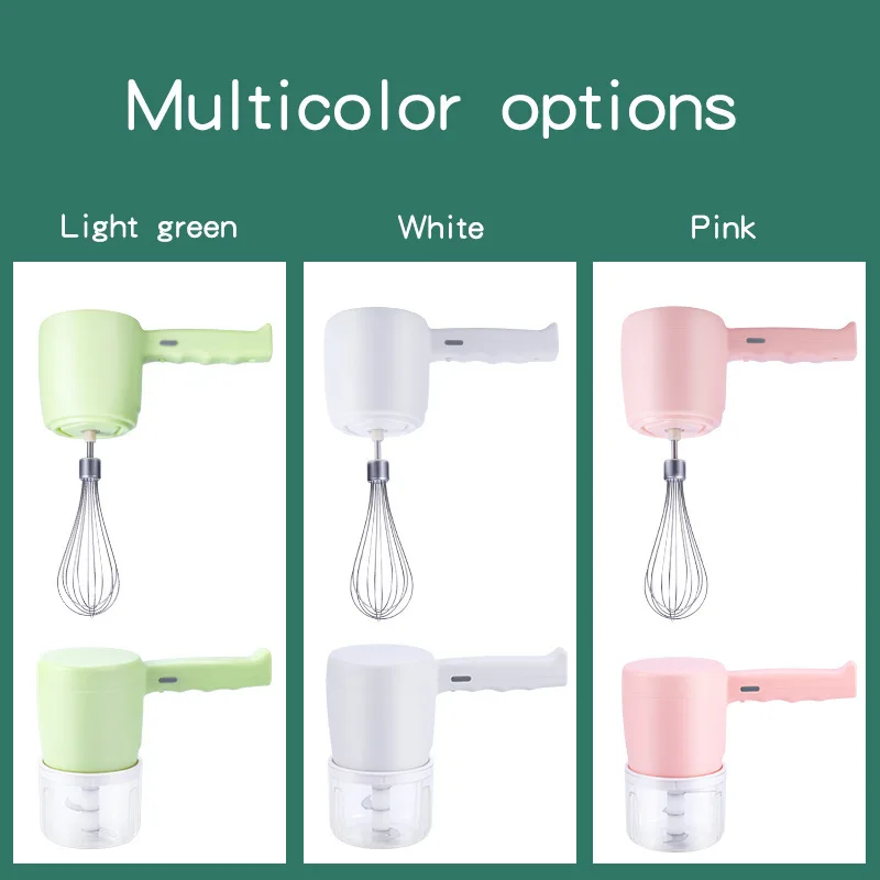 2 in1 Wireless Eectric Whisk Usb Rechargeable Food Supplement Machine Baking Small Mini Blender Automatic Cream Mixer | Бытовая техника