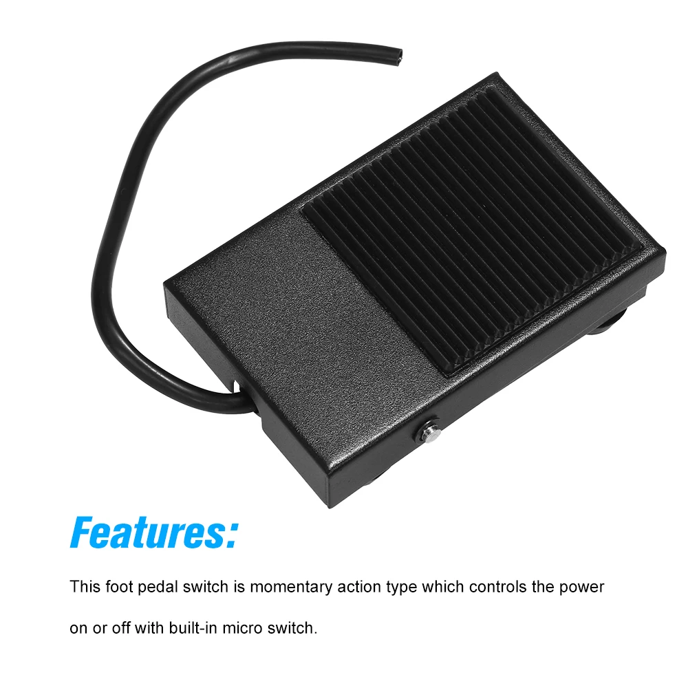 Тяжелый металлический Нескользящая педаль переключатель мгновенного