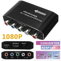 new arrival audio video adapter rgb rca vga to hdmi compatible 1080p av component converter box for vhs dvd ps2 xbox wii