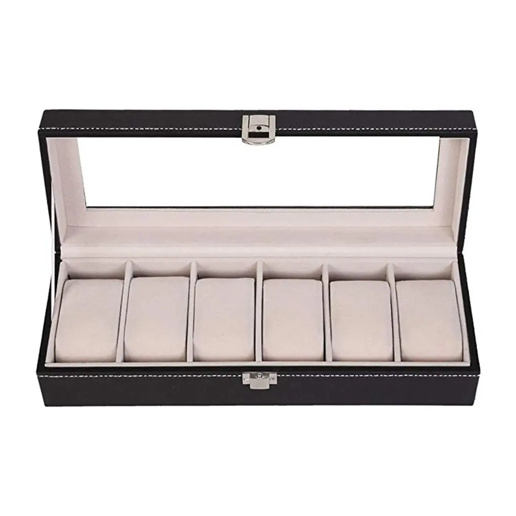 

Watch Box PU Leather Watch Case Holder Organizer for Quartz Watches Jewelry Boxes Display Multi-functional Bracelet Display Case