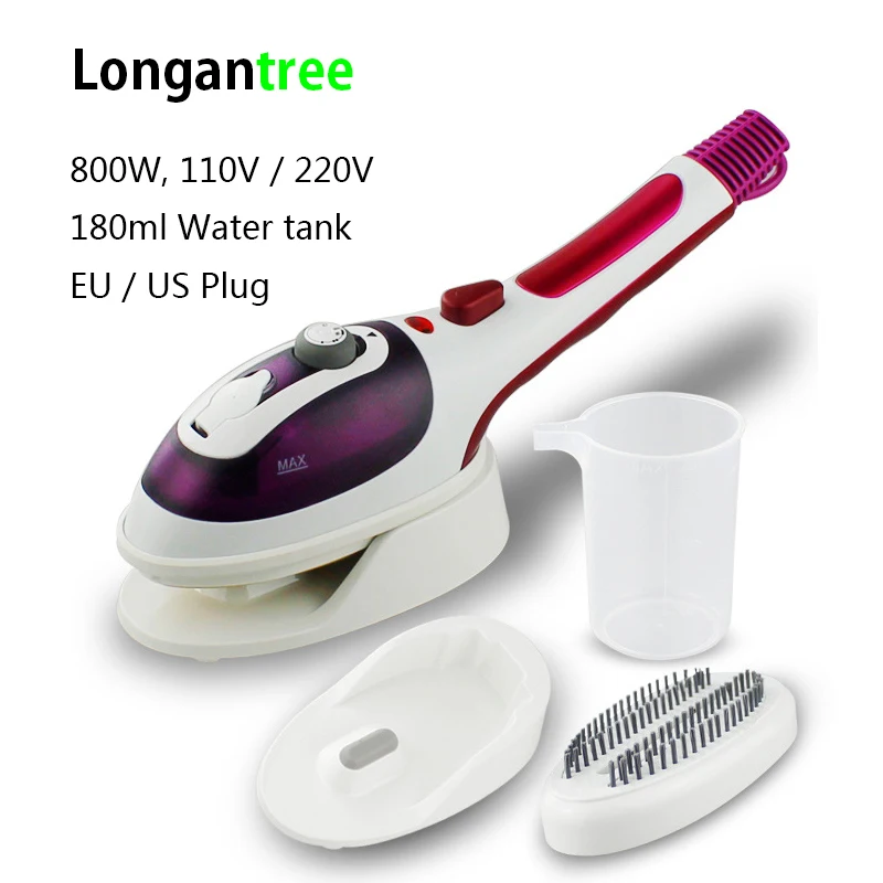 Ручной отпариватель для одежды портативный паровой утюг путешествий с щеткой 800