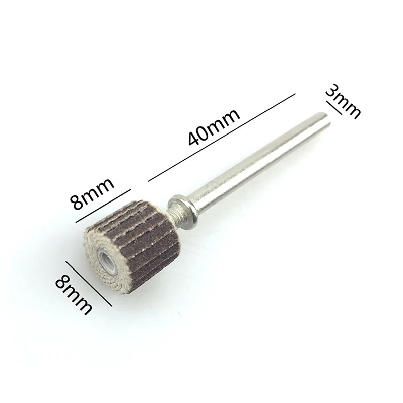 10PCS KEYING Dremel Accessories 3Shank 8mm*8mm 180#240#320#400# Abrasive Tools Sandpaper Rust Removal Polishing | Инструменты