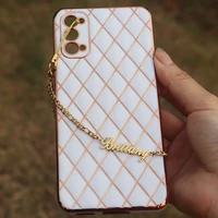 new mobile phone strap lanyard personalized name phone chain women men jewelry stainless steel cell phone case hanging cord gift