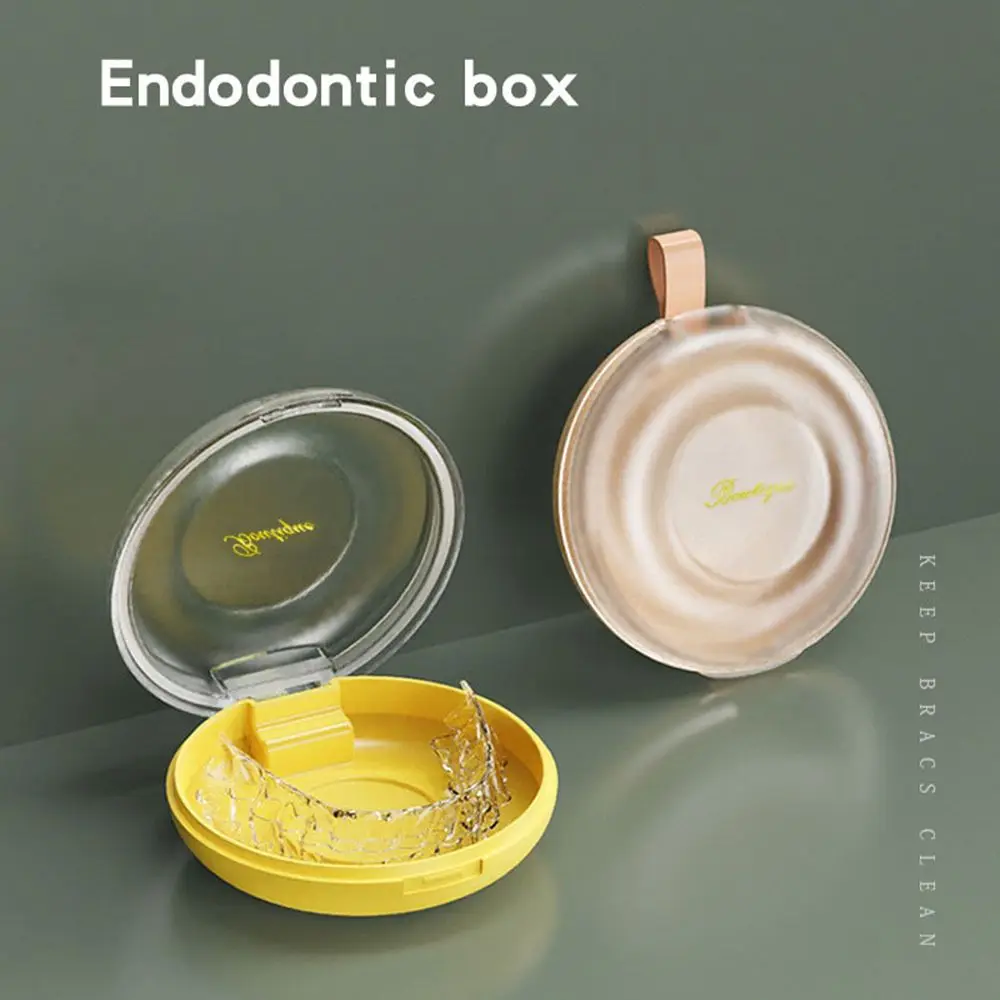 

Orthodontic Dental Retainer Box Portable Partial Denture Storage Container False Teeth Holder Invisible Braces Case
