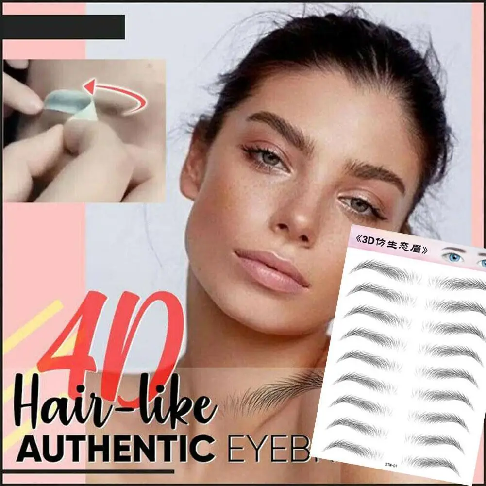 

Eyebrow Tattoo Sticker False Eyebrows Waterproof Lasting Eye Makeup Water-based Makeup Stickers Brow Cosmetics Quick P3V4
