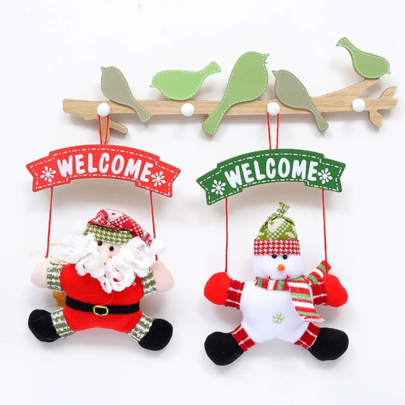 

Christmas Decorations For Home 2021 Christmas Ornaments Santa Snowman New Year 2020 Noel Navidad Xmas Door Hanging Decoration