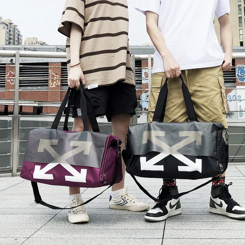 

Дорожная сумка женская портативная, вместительный водонепроницаемый чемодан на короткие расстояния, в Корейском стиле, для фитнеса, в стил...