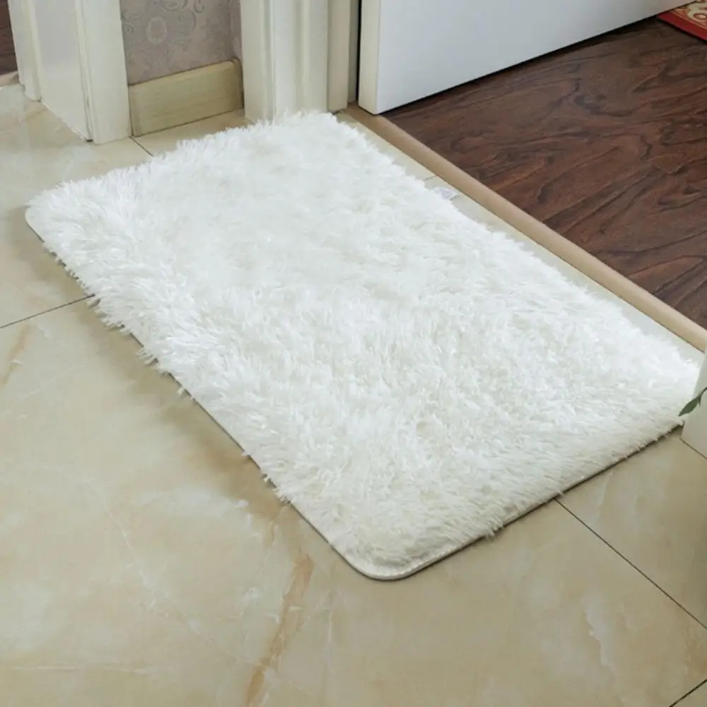 

2piece plush bathroom entrance door mat washable non-slip kitchen floor mat bedroom living room carpet waterproof carpet