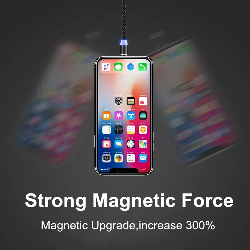 Магнитный кабель Vanniso 2 м, кабель Micro usb type-C для iPhone xs, samsung, быстрая зарядка, магнитное зарядное устройство, USB кабели, зарядный шнур B
