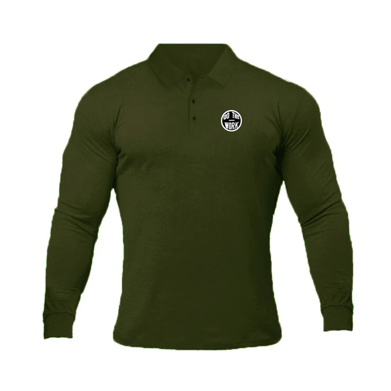 

Male Top Tees Long Sleeve Men Polo Shirt Autumn Casual Fashion Cotton Turn-down Collar Men's Polo Shirts Button Large Size