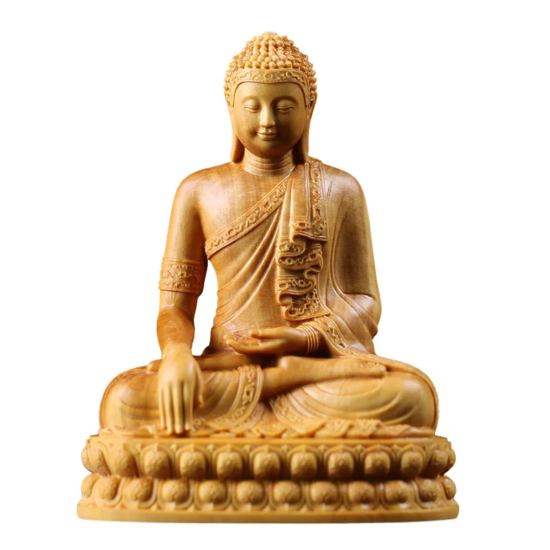 

THAI RELIGIOUS TEMPLE BUDDHA STATUE BUDA BOXWOOD WOOD THAILAND BUDHA SAKYAMUNI SCULPTURE HOME DECORATION R1562