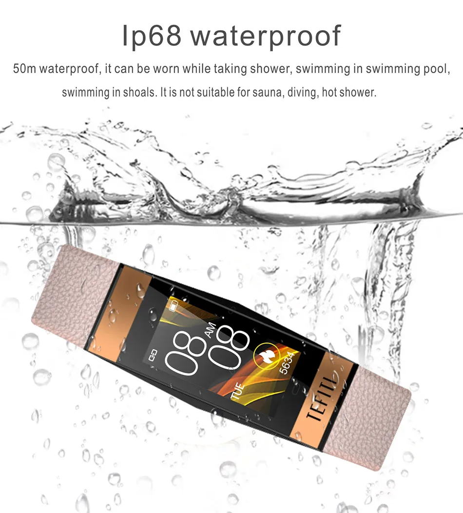 E78 умный браслет для женщин помада стиль IP68 водонепроницаемый сна здоровья