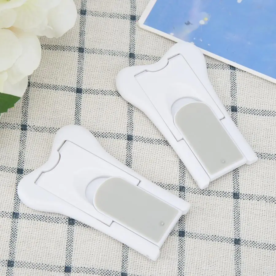 2шт Белый ABS безопасный раздвижной замок на окно дверь ребенка анти ручной зажим