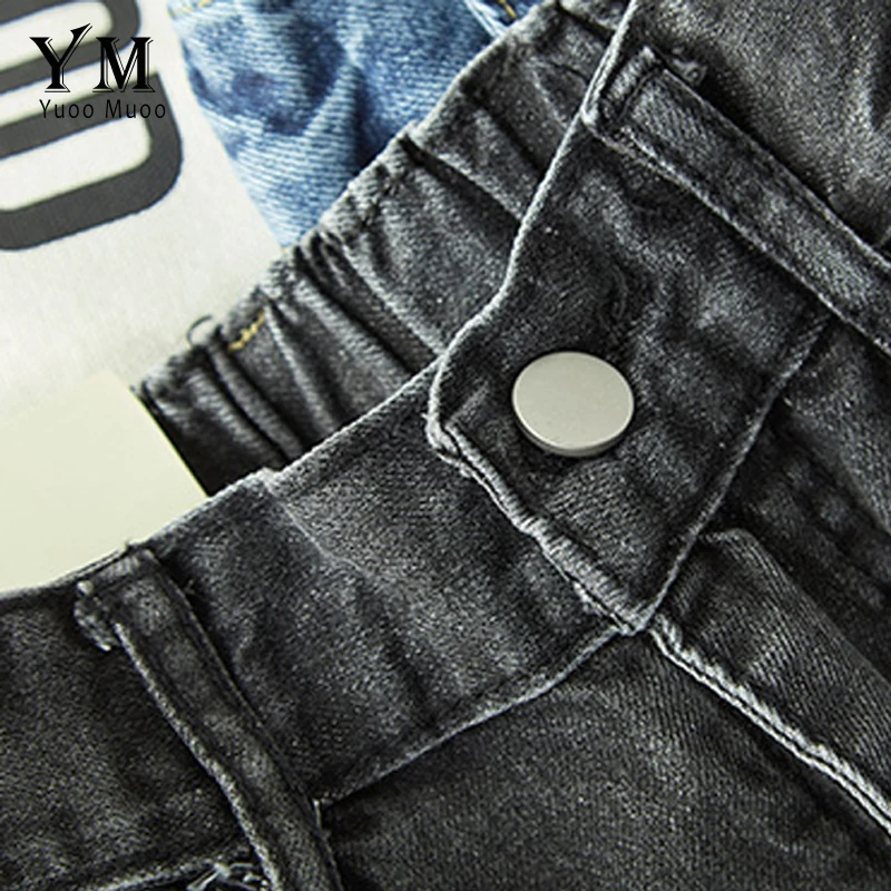 YuooMuoo/винтажные джинсы с подворотом и высокой талией 2019 женские повседневные