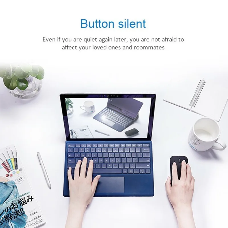 Беспроводная мышь Bluetooth BT 4 0 перезаряжаемая Бесшумная 3D оптическая игровой