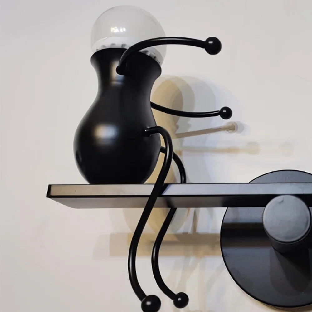 

Cartoon Lamp Living Room Bed Room Creative Vintage Iron Simple Teeterboard Style Creative Children'S Wall Lamp For Home Bedroom