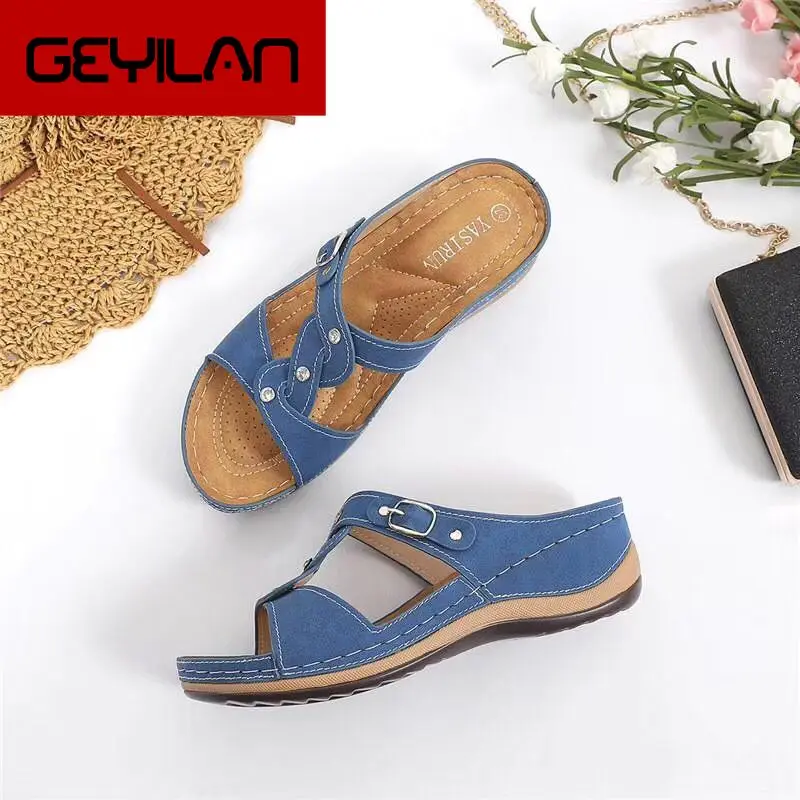 Сандалии женские ортопедические с открытым носком удобные босоножки