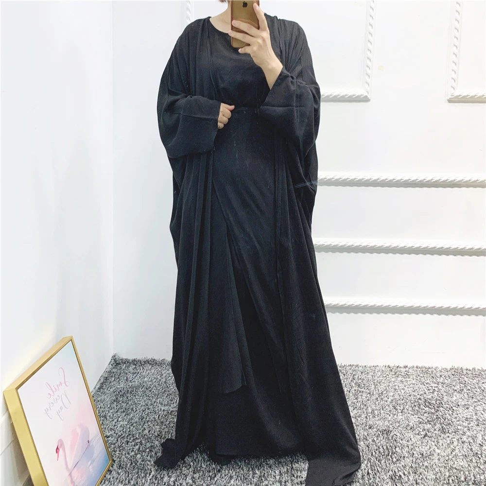 Hot Sale Djellaba Ramadan Muslim Dress 3 Pieces Muslim Suits Elegant Long Islamic Abayas Women Modest Wear Clothing EID Sets