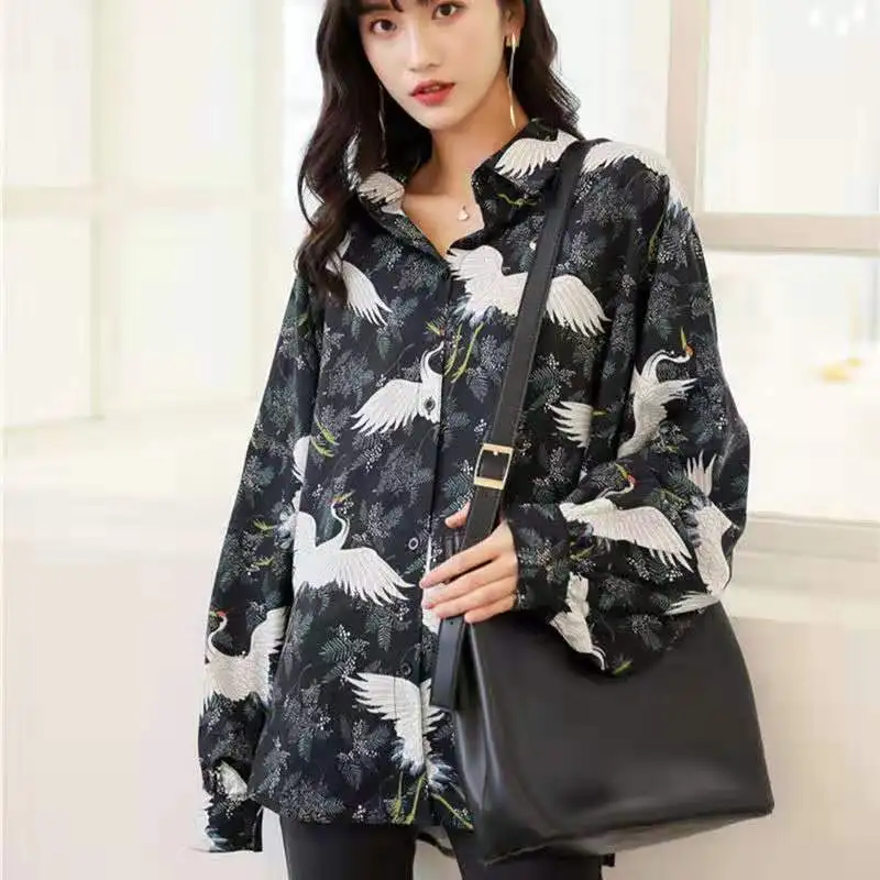 2019 крутая Корейская винтажная женская блузка на пуговицах модные сексуальные