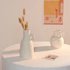 Белая керамическая ваза сушеные цветы маленькая свежая гостиная Цветочная композиция Звездная спальня гостиная украшение для дома украшения