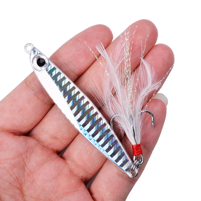 

12pcs Metal Lures 7g 12g 17g 22g 30g 40g Metal Jigs Fishing Spoon Bait Sinking Lure Jigging Vibe Blade For Pike Bass Sea Fishing